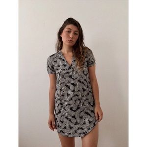 B&W Pineapple Mini Dress